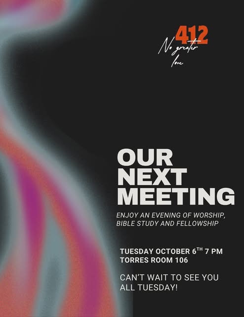 Our Next Meeting event flyer from @412.teens