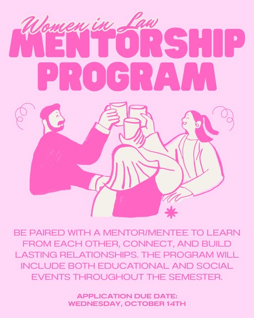 Women in Law Mentorship Program - first meeting event flyer from @_wilosu