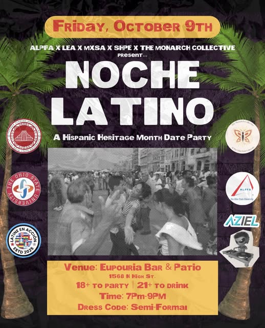 Noche Latino event flyer from @alpfaosu
