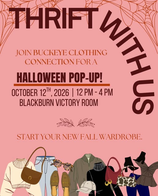Halloween Pop-Up event flyer from @buckeyeclothingconnection