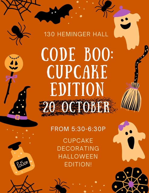 Code Boo: Cupcake Edition event flyer from @buckeyestudentnurses