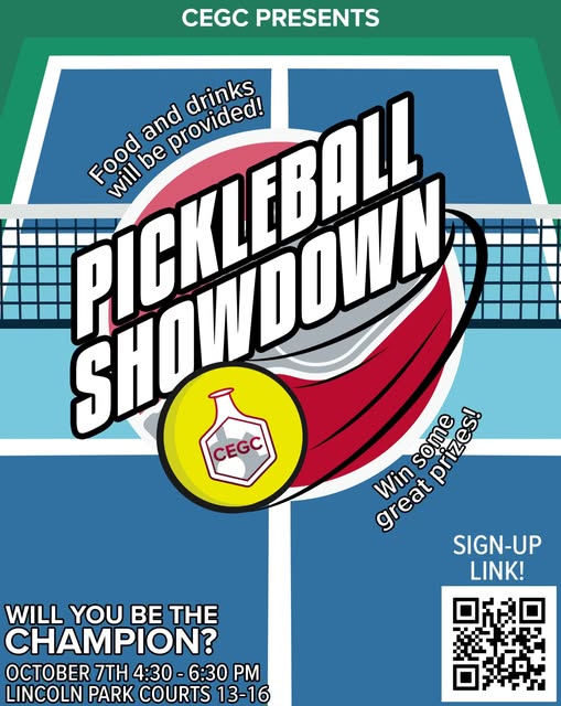 Pickleball Showdown event flyer from @cegc_osu