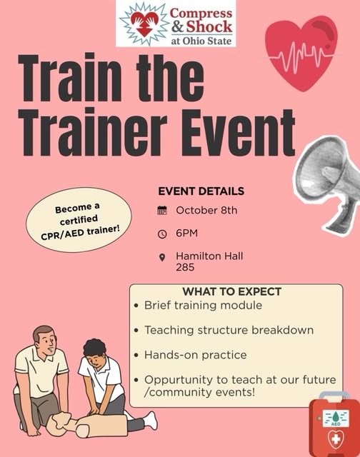 Train the Trainer Event event flyer from @compressandshock.osu