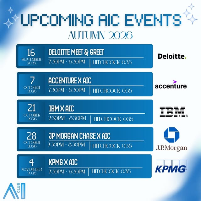 Accenture X AIC event flyer from @ohiostateaiclub
