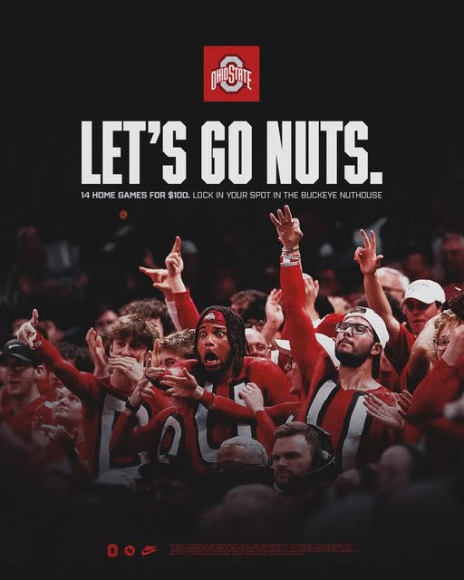 Ohio State vs Butler event flyer from @ohiostatehoops