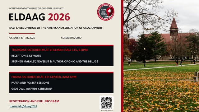ELDAAG 2026 Reception & Keynote event flyer from @osu_ggo