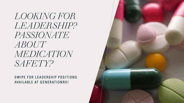 GBM for GenerationRx Leadership Positions event flyer from @osugenerationrxcollaborative