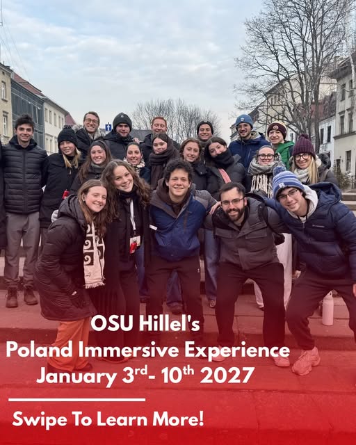 Poland Immersive Experience event flyer from @osuhillel