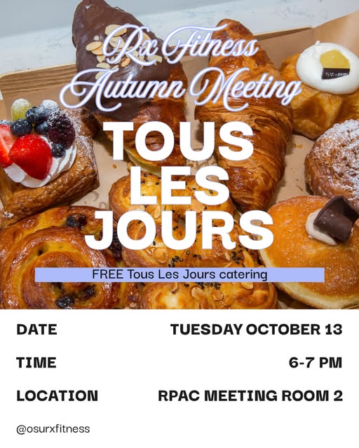 Autumn Meeting event flyer from @osurxfitness