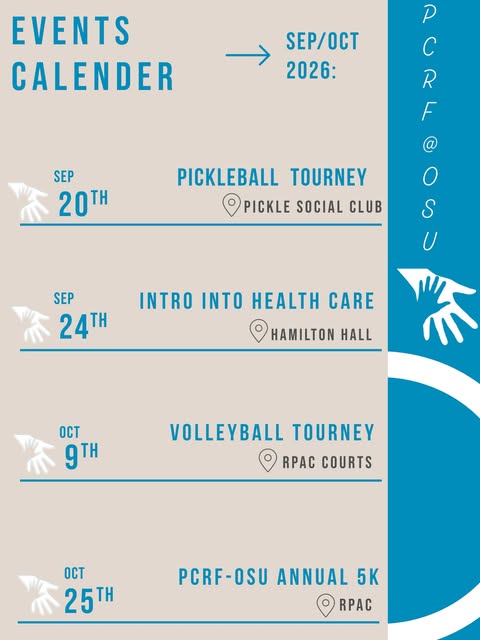 Volleyball Tourney event flyer from @pcrf.osu
