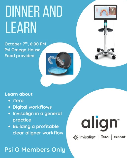 Dinner and Learn event flyer from @psiomega.osu
