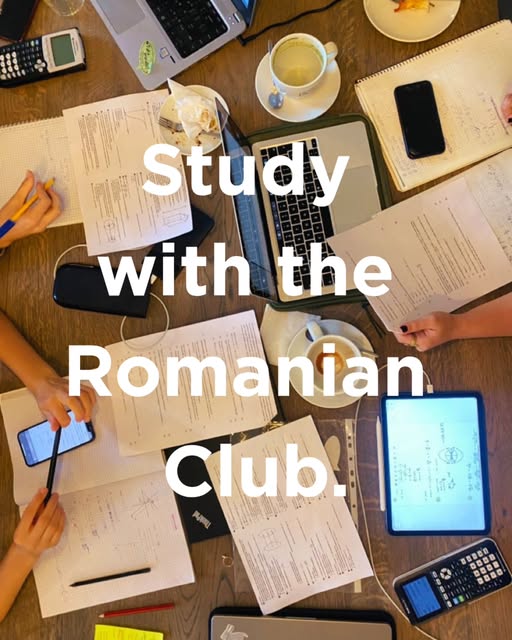 Romanian Club Study Tables event flyer from @romanianclubosu
