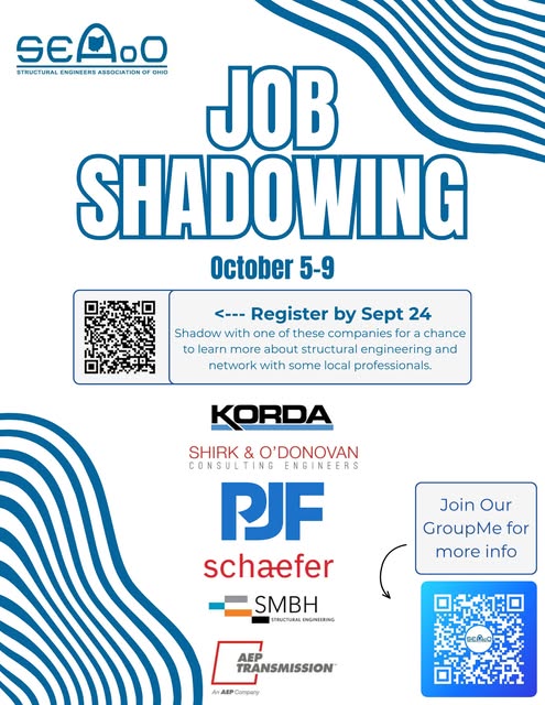 SEAoO Job Shadowing Event event flyer from @seaoo.osu