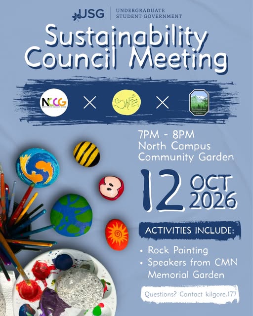 Sustainability Council Meeting event flyer from @sustaintrain_osu