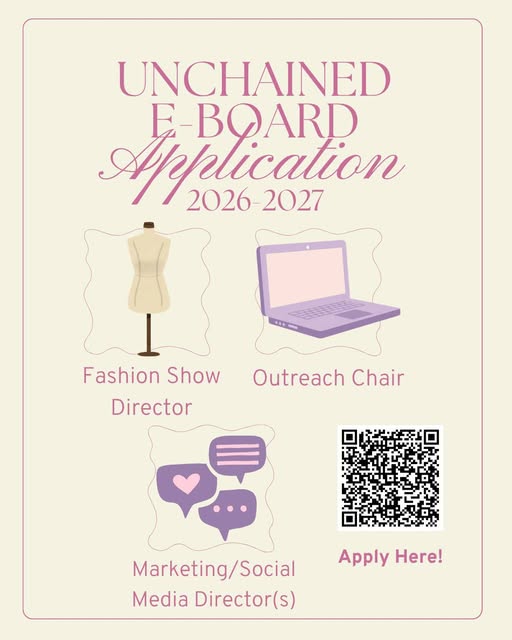 E-Board Information Meeting event flyer from @unchainedosu