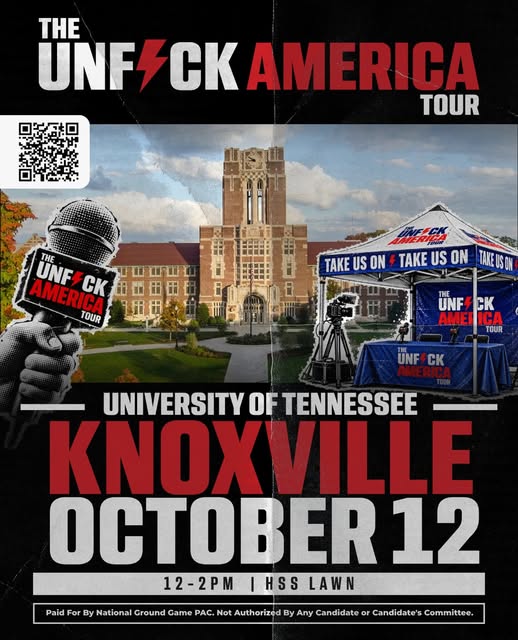 UNF*CK AMERICA TOUR stop — University of Tennessee, Knoxville — Instagram source 1, image 3, posted by @unfuckamericatour